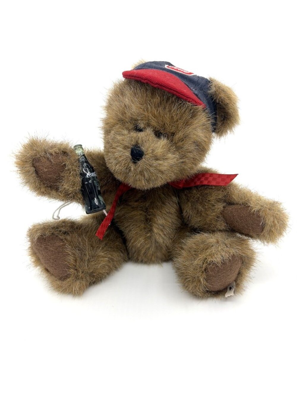Vintage Coca Cola Boyds Bears Keith Plush 6.5” Sitting Bear w/ Coke Bottle
